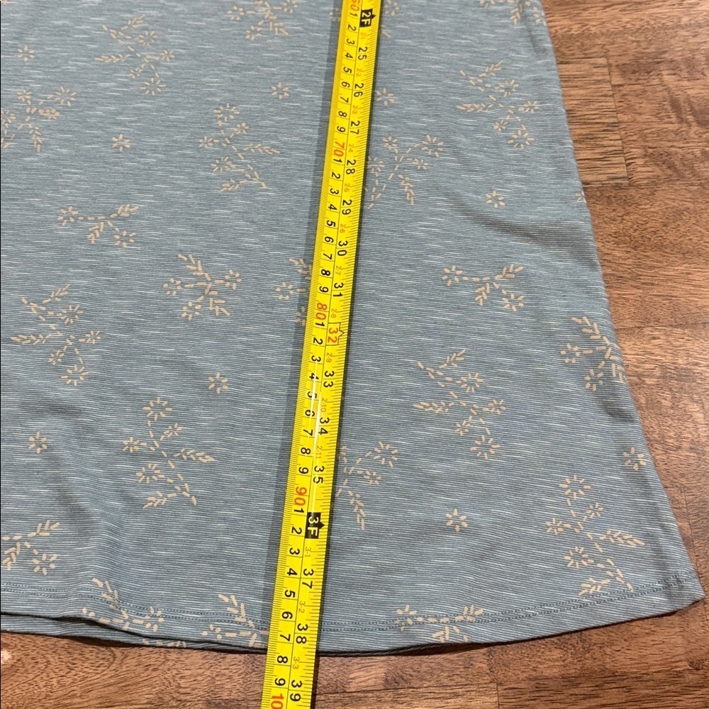 Toad & Co Womens Knit Dress Size Medium Knee Length 3/4 Sleeve V-Neck. Blue - Picture 9 of 10